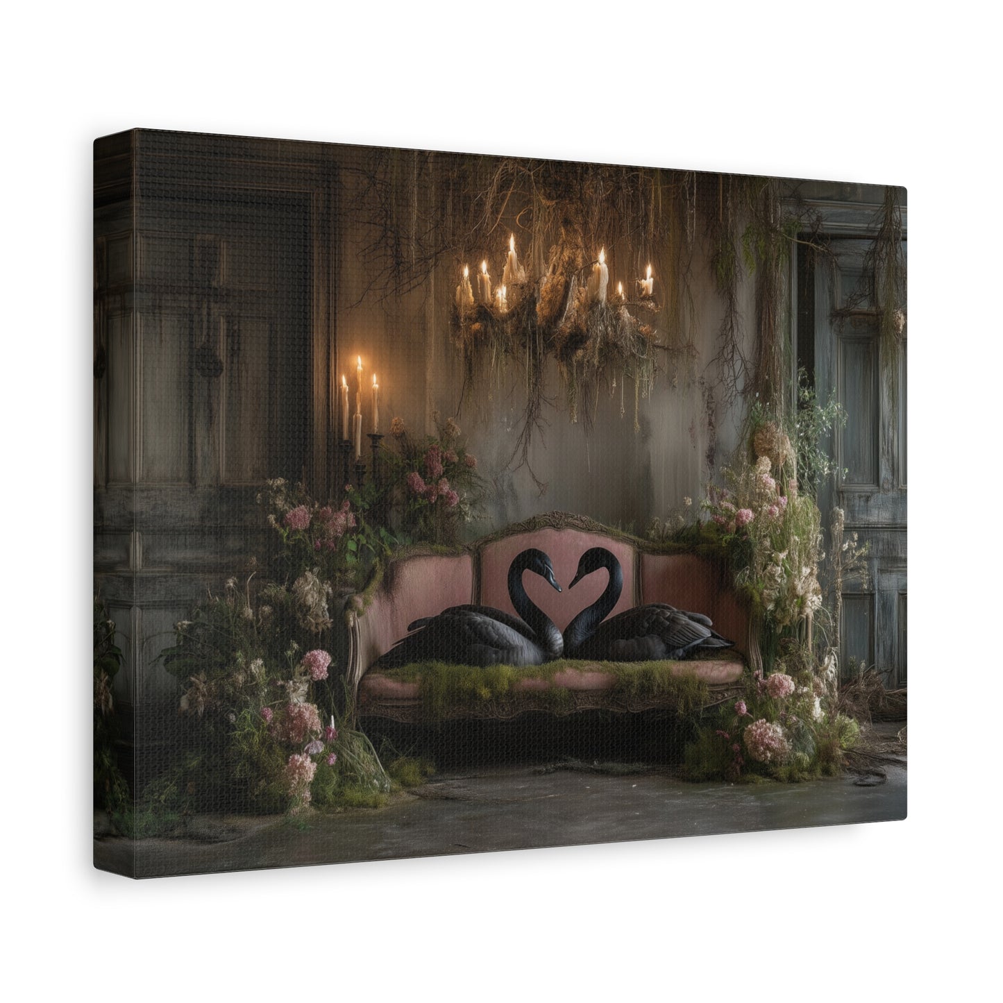 Enchanted Black Swans, Canvas Art