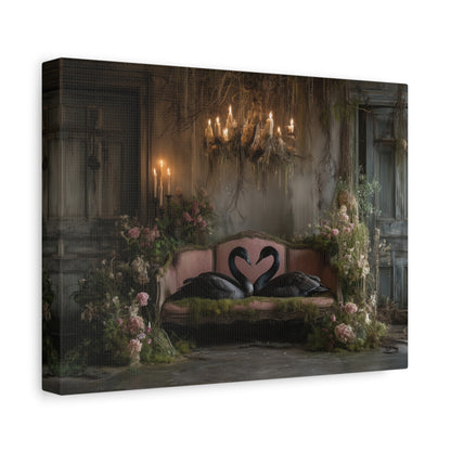 Enchanted Black Swans, Canvas Art